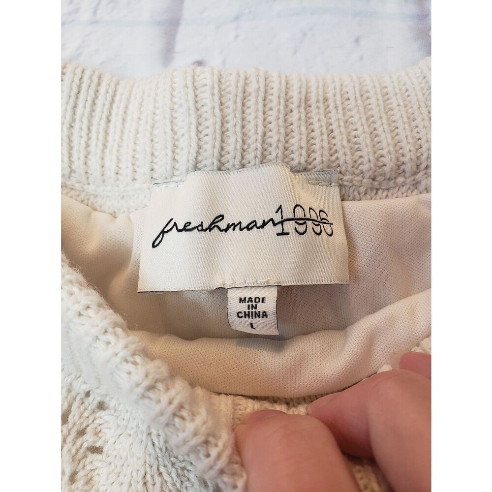 NWT FRESHMAN 1996 2 Piece Crochet Knit Mini Skirt & Crop Top Large - Picture 10 of 12